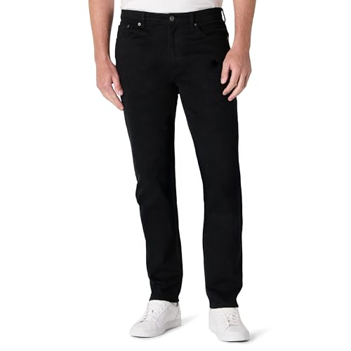 Amazon Essentials Men's Low Stretch Slim Straight Denim Jeans, Vintage Inspired, Black, 34W x 30L by Amazon Essentials - Used condition - US$22.60