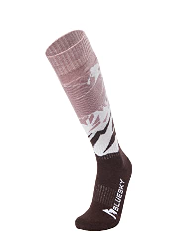 Merino Wool Ski Socks / Hiking Socks For Men&Women, Sportsman (Purple Red Medium) #TOP1