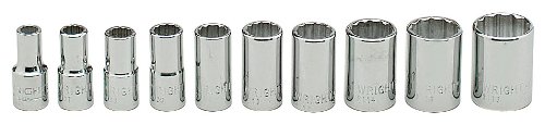Wright Tool 209 1/4" Drive 12 Point Std Socket Set (12-Piece)