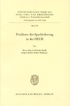 Paperback Probleme Der Sparforderung in Der OECD [German] Book