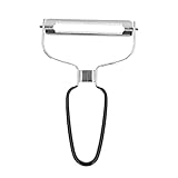 Pelador de verduras manual Leapiture, pelador de doble hoja, pelador de pepino de mano, pelador de repollo, herramienta para pelar frutas, pelador de verduras de acero inoxidable (Negro)