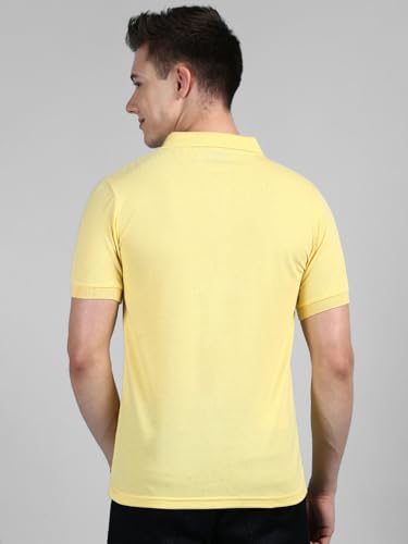 Image of Lux Cozi Men Cotton Regular Fit Polo Neck Half Sleeve Solid Casual T-Shirt with Chest Pocket | Pack of 2 |