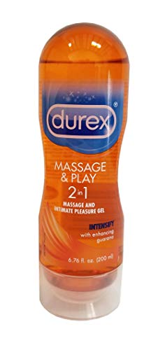 Durex Play Massage 2 in 1 Stimulating Intimate Lubricant & Massage gel with Enhancing Guarana Extract, 6.76 Fl Oz