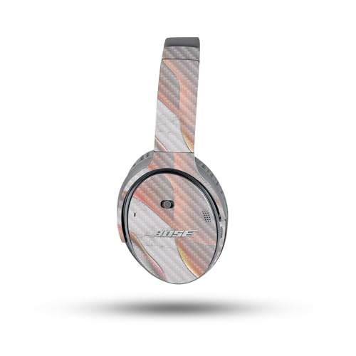 Image of MightySkins Carbon Fiber Skin Compatible with Bose QuietComfort 35 II Headphones - Bubble Marble | Protective, Durable Textured Carbon Fiber Finish | Easy to Apply