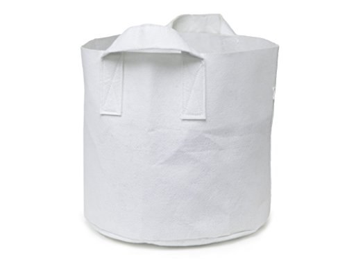 247Garden Aeration Fabric Pots/Plant Grow Bags w/Handles (1-Gallon, White, 5-Pack) - Thumbnail 3