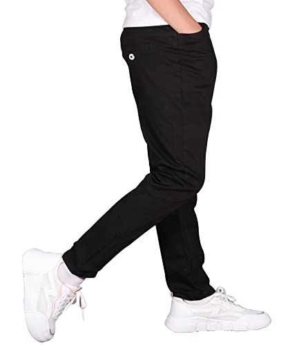 CAMLAKEE Boys' Stretch Pull on Chino Pants Kids School Uniform Yonth Twill Pants3