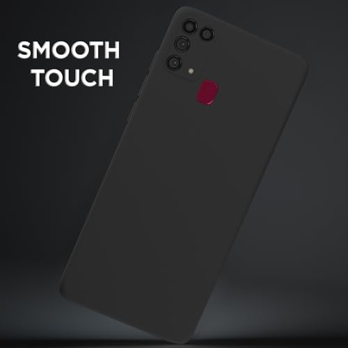 Image of Outlouders Back Cover for Samsung Galaxy M31 / M31 Prime / F41 | Camera Protection | Durable Soft Matte Silicone Bumper Case (Black)