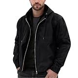 Poids léger mais chaud Generisch Veste de ski imperméable pour homme - Veste d\'hiver chaude doublée en polaire avec capuche - Veste de travail d\'extérieur - Coupe-vent - Veste de randonnée en polaire - Veste à capuche