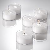 White Citronella Scented Clear Cup Richland Tealight Candles Set of 50
