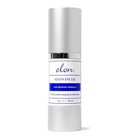 Elon Youth Under Eye Gel – Hyaluronic Acid Gel w/MSM, Plant Stem Cells - Anti Aging Eye Gel to Fight Dark Circles– Under Eye Puffiness Reducer– For All Skin Types, No Fragrance or Parabens (1oz/30ml) Cover