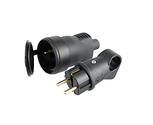 Frizione in gomma Schuko con tappo di copertura +