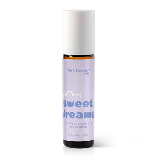 Plant Therapy Kids Sweet Dreams Essential Oil Blend Pre-Diluted Roll-On 10 mL (1/3 oz) 100% Pure, Therapeutic Grade