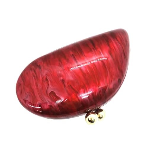 Image of Acrylic Shell Shaped Bag Luxury Marble Clutch Evening Purses for Women Glitter Handbag for Wedding Cocktail Party Prom
