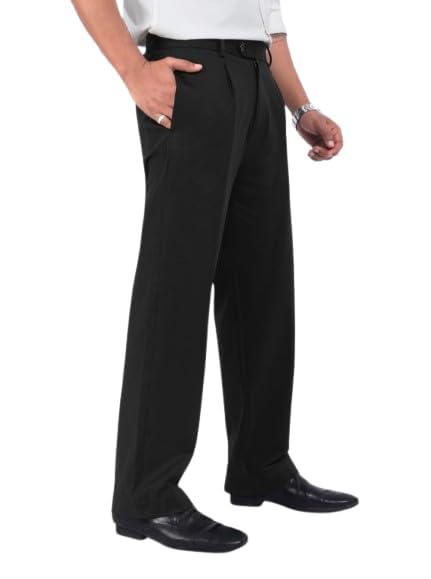 Men's Slim Fit Formal Trousers, Lycra Blend Stretch Fabric, Mid Rise Solid Dress Pants with Side Slit Pockets - Review, Price and Buying Guide