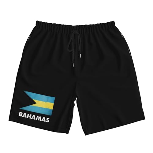 Bahamas Flag Men's Quick-Dry Board Shorts 7