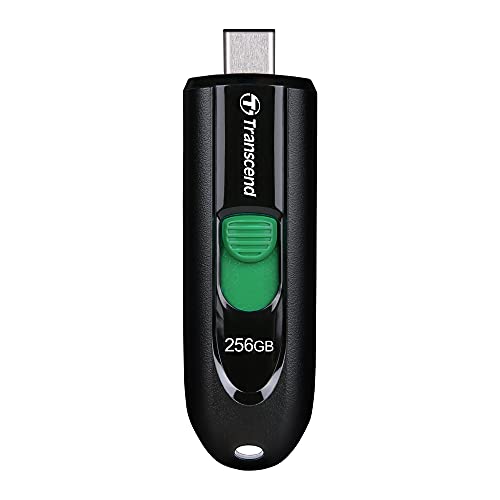 Image of Transcend JetFlash 790C 256GB USB 3.2 Gen 1 (USB 5Gbps) Flash Drive, USB Type-C Pen Drive, 5-Year Limited Warranty, Black (TS256GJF790C)
