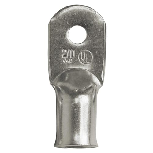 Ancor 242264 Marine Grade Electrical Heavy Duty Tinned Copper Lugs (2-Gauge, Size 1/4 Screw, 25-Pack)