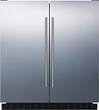 FFRF3075WCSS 30" Side-by-Side Compact Refrigerator and Freezer with 5.4 cu. ft. Capacity LED Lighting Frost Free Operation High Temperature and Open Door Alarm in Stainless Steel Exterior