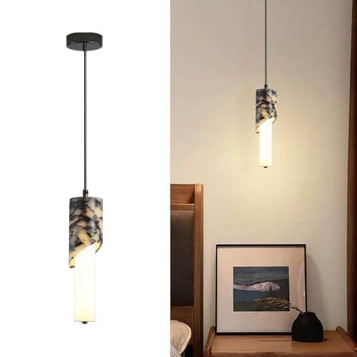 Lampe suspendue en marbre contre la lumière agressive, éclairage de chevet 3000K