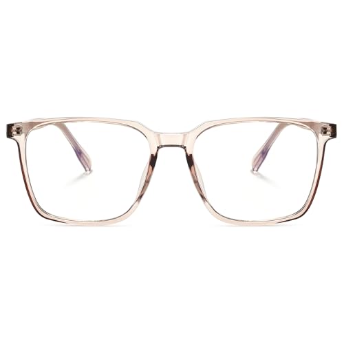 Image of Oversized Square Blue Light Blocking Glasses for Women Men Anti Glare Reduce Eyestrain Computer Glasses
