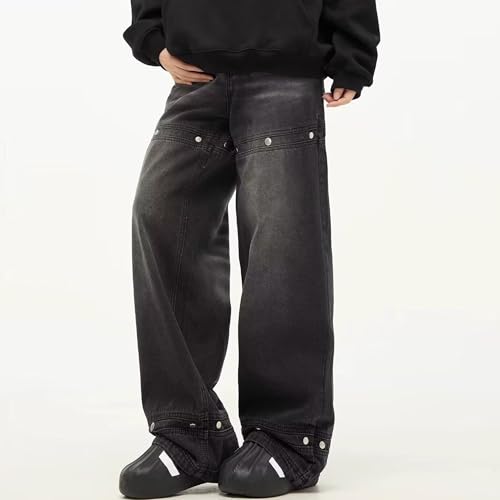 Baggy Jeans for Men Wide Leg Jeans Men Mens Straight Leg Jean Loose Fit Skateboard Denim Pants Streetwear3