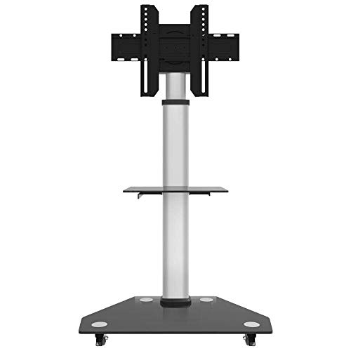 Soporte móvil de piso para TV 32-55 pulgadas, acero inoxidable