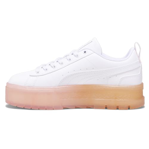 PUMA Womens Mayze Beach Days Lace Up Platform Sneakers Shoes Casual - White3