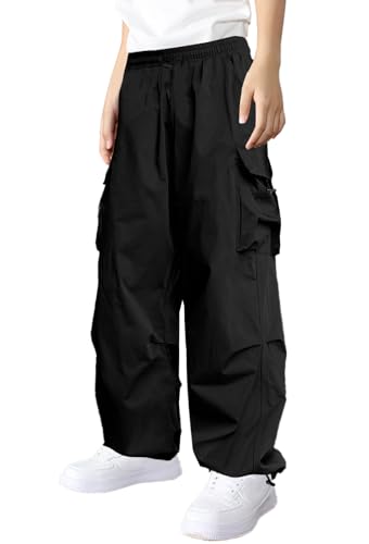 Boys Cargo Pants Waterproof Quick Drying Drawstring Hiking Pants 6-14 Years2