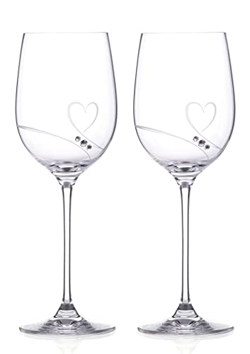 DIAMANTE Copas de vino blanco con cristales de Swarovski, diseño ...