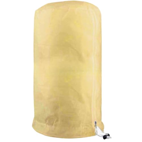 冬の植物のための植物不凍液ツリーカバー防寒防寒防虫保護不織布植物防寒カバー防寒カバー植物植物保護バッグ不織布紐式防雪防風紐式保護バッグ植物断熱ネット通気性保護カバー冬の防寒可 (80×100cm,ベージュ)