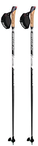 Swix bastones de nordic walking CT2 NW860 con Twist & Go puntas Negro negro, blanco Talla:115