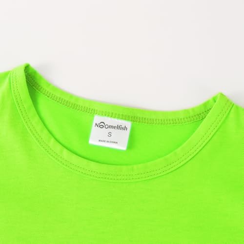 Noomelfish Girls Short Sleeve Crop Tops Kids Summer Dance Cropped T-Shirts (5-14 Years)3