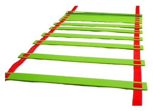 KEuLen Fussball Trainingszubehör, Koordinationsleiter, Speed ​​Agility Trainingsset, Kegel-Fußballausrüstung, for Boxen, Lacrosse, Tennis, mit Tragetasche(6M)