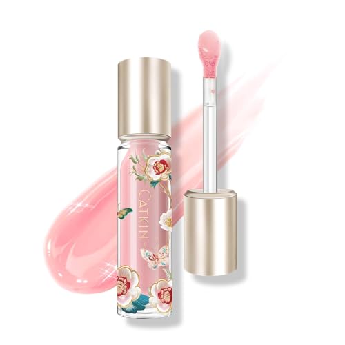 CATKIN Serum Plumping Lip Gloss, Hydrate & Volumize, Juicy Shine, 90% Nourishing Essence, Long Lasting and Non-Sticky, Soothing & Cooling Sensation lip plumper for A 3D Look, 3.5ml