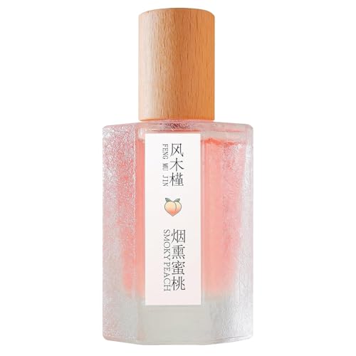 Perfume de melocotón 50 ml Perfume de durazno ahumado para mujeres Fragancia de fruta de refrescos duraderos para mujeres perfumes para