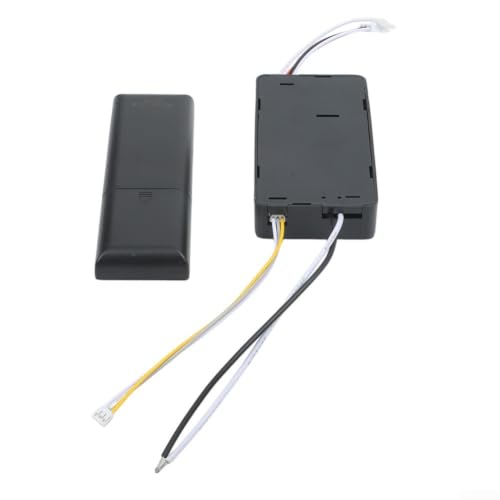Ventilador de techo con mando motor DC negro y driver LED de 24V 4