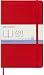Moleskine Art Sketchbook, Hard Cover, Large (5" x 8.25") Plain/Blank, Scarlet Red