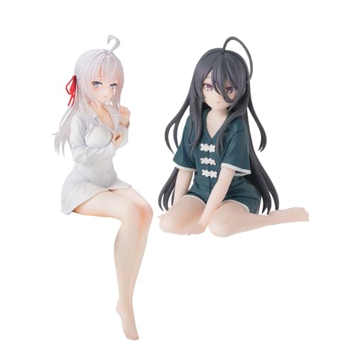 DEXSHUN 2pcs Anime Figuras Alisa Mikhailova Kujou/Ayano Kimishima Figura sentada Estatua Coleccionable Modelo Personaje Estatua PVC Escultura Adornos de escritorio