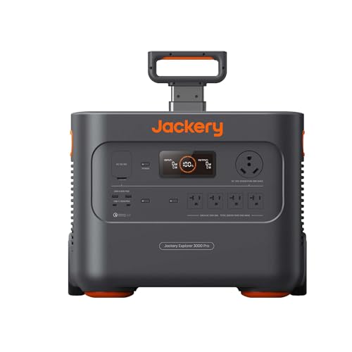 Image of Jackery Explorer 3000 Pro Portable Power Station, Solar Generator with 3024Wh, 2.4H to Full Charge, 2x100W PD Ports, Compatible with SolarSagas, for Emergencies, Outdoor Camping, RV