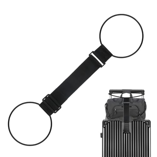 Image of Ymapinc High Elastic Luggage Strap for Suitcase,Adjustable Luggage Belt,Easy to Travel Suitcase Belt for Fixed Cosmetic Bag Light Weight and Practical(Black)