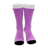 CWECVWE Boy's Dress Decor Socks Sport Baseball Compression Socks Travel Fashion Decor Purple Red