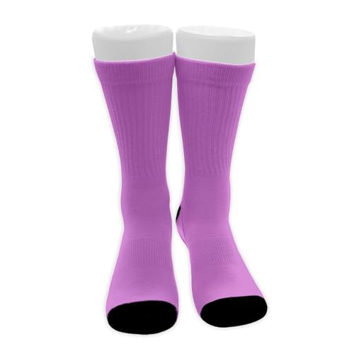 CWECVWE Boy's Dress Decor Socks Sport Baseball Compression Socks Travel Fashion Decor Purple Red