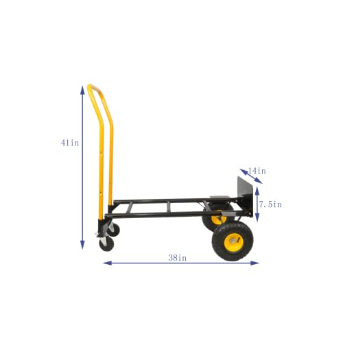 Carretilla plegable 2-en-1 con ruedas giratorias miniatura 6