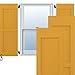 Ekena Millwork RW101FP18X59TUH Two Equal Flat Panel Exterior Wood Shutters, 18"W x 59"H, Turmeric