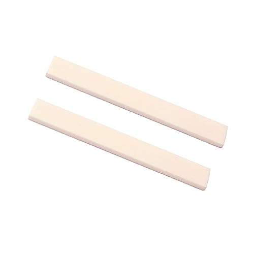 BESPORTBLE 2stücke Teiliges Gitarren-brücke Sattel Aus Natürlichem Büffelknochen Leicht Kompakt Geeignet Für Akustische Gitarre Und Bass Handpolierbar Für Individuellen Klangoptimierung