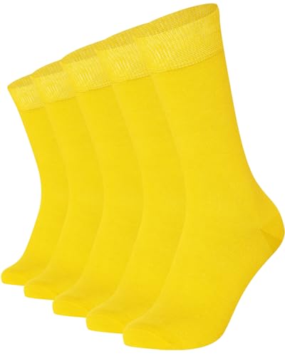 Image of Mysocks Unisex Extra Fine Combed Cotton Crew Socks |5 Pairs Set | Seamless Toe | Make Your Steps Enjoyable