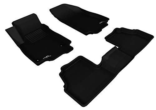3D MAXpider Custom Fit Kagu Floor Mat (Black) for 2014-2021 Chevrolet TRAX - 1ST Row 2ND Row