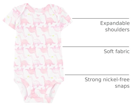 Image of Simple Joys by Carter's Baby Girls 6 Pack Short Sleeve Bodysuit
