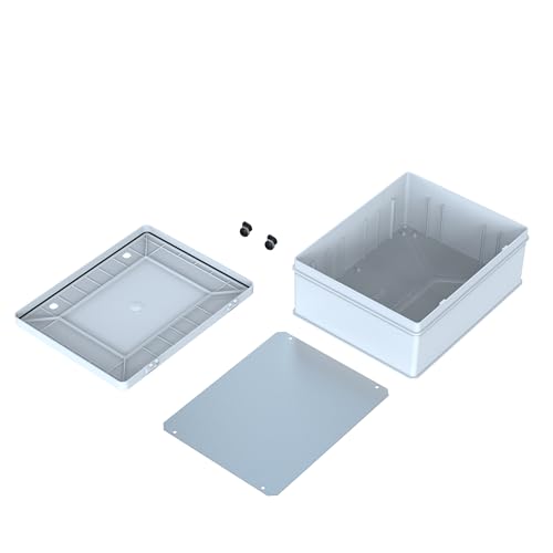 YAVUZ Abs Pano 40 x 50 x 20 cm Taban Saclı IP65 Plastik Pano Montaj Plakalı Elektrik Kutusu Pano Darbeye Dayanıklı Dış Ortam Muhafaza Kutusu ABS Pano POLİ 024