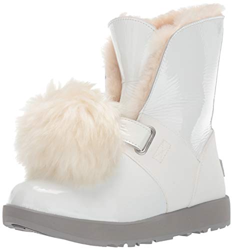 UGG Women's W Isley Patent Waterproof Fashion Boot white 6 M US